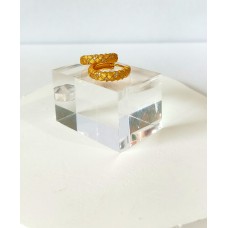 Ασημένια Σκουλαρίκια Επίχρυσοι Κρίκοι με ζιργκόν (SE47)